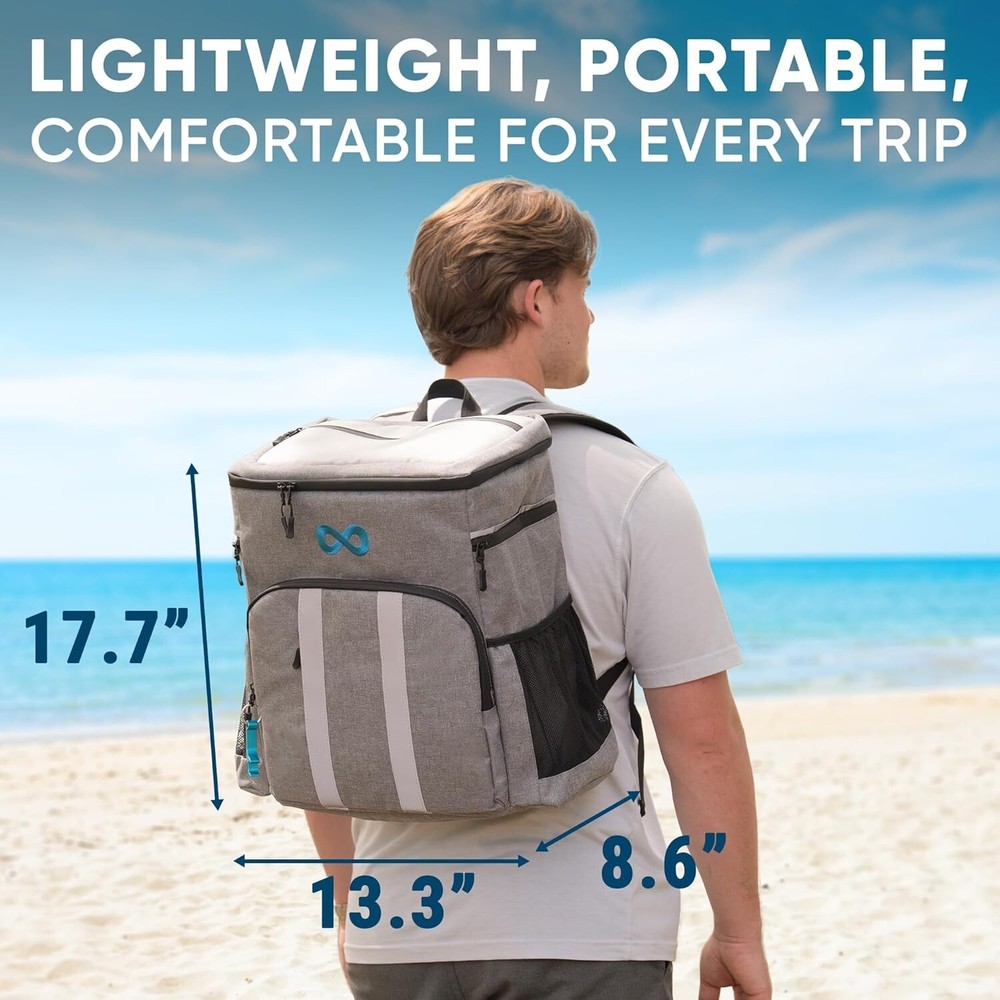 Insulated Backpack Cooler, 54 Can Capacity, Leakproof Liner, Soft Cooler Backpac