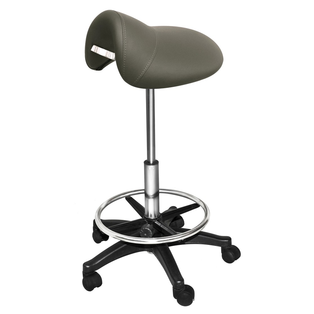 PureSana Chromium Professional James Full Rotational Saddle Stool (Open Box)