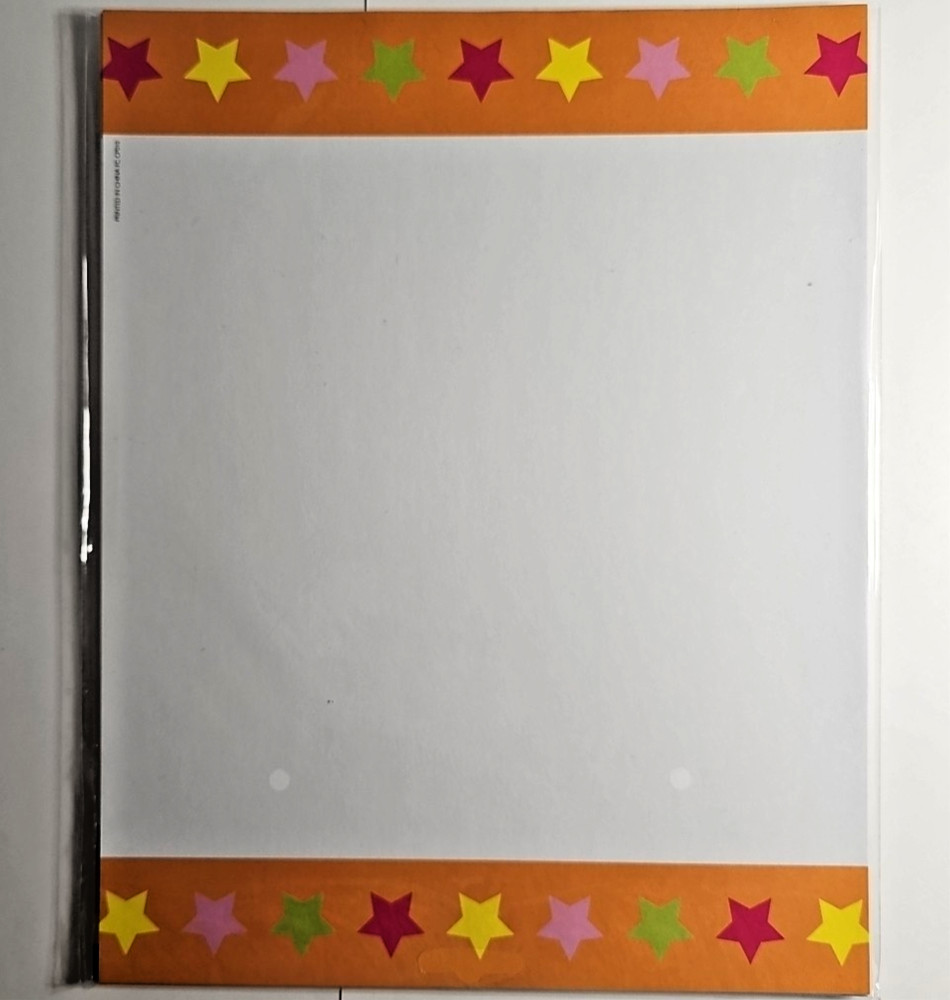 Computer Stationery STARS BORDERS ~ 16 Sheets 8.5" x 11"