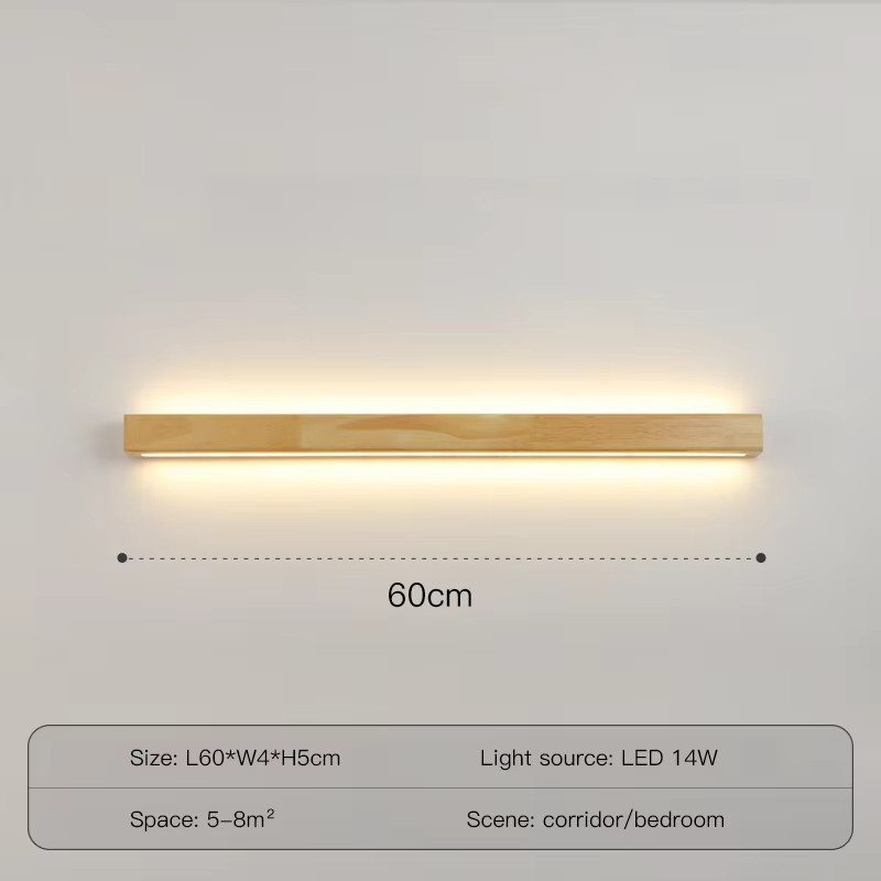 Long Wood Wall Lamp