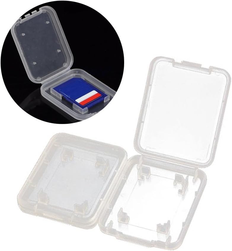 Elegant White Plastic Memory Card Storage Case for SD/SDHC - Compact and Durable