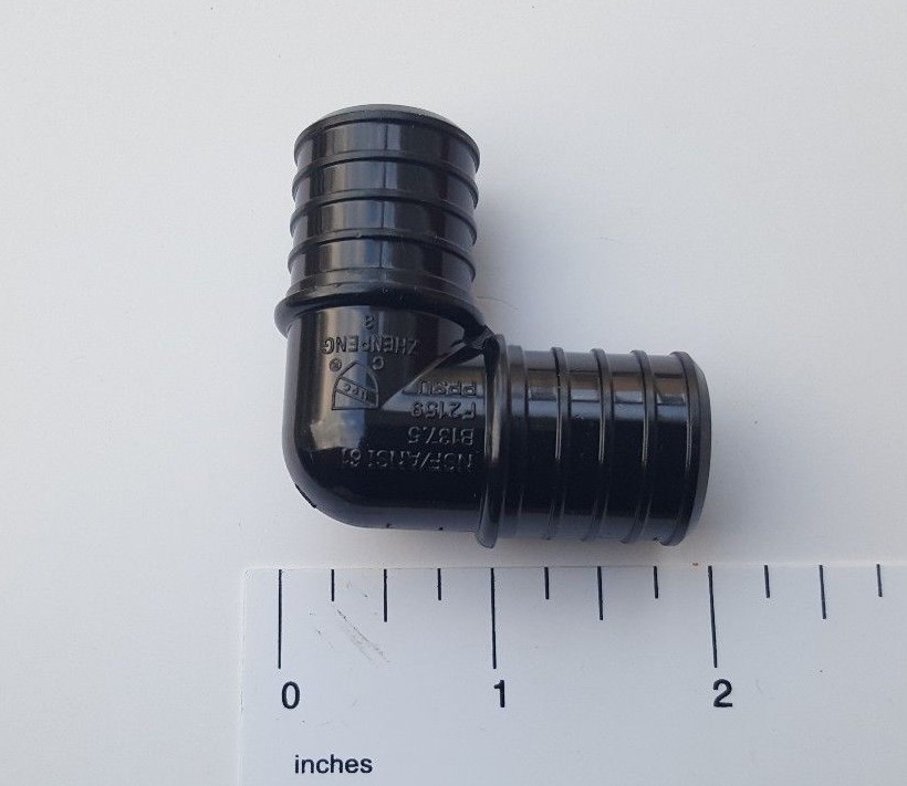 100 Pieces 1" Pex B Elbow Poly Alloy Crimp Elbow, Lead Free