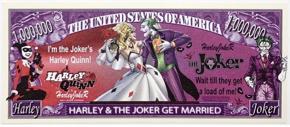 Pack of 10 DC Comics Harley Quinn and Joker Get Married 1 Million Dollars