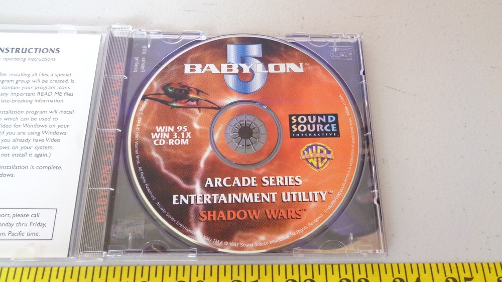 Babylon 5 Arcade Series Shadow Wars CD-ROM Computer Game Sound Source Interactiv