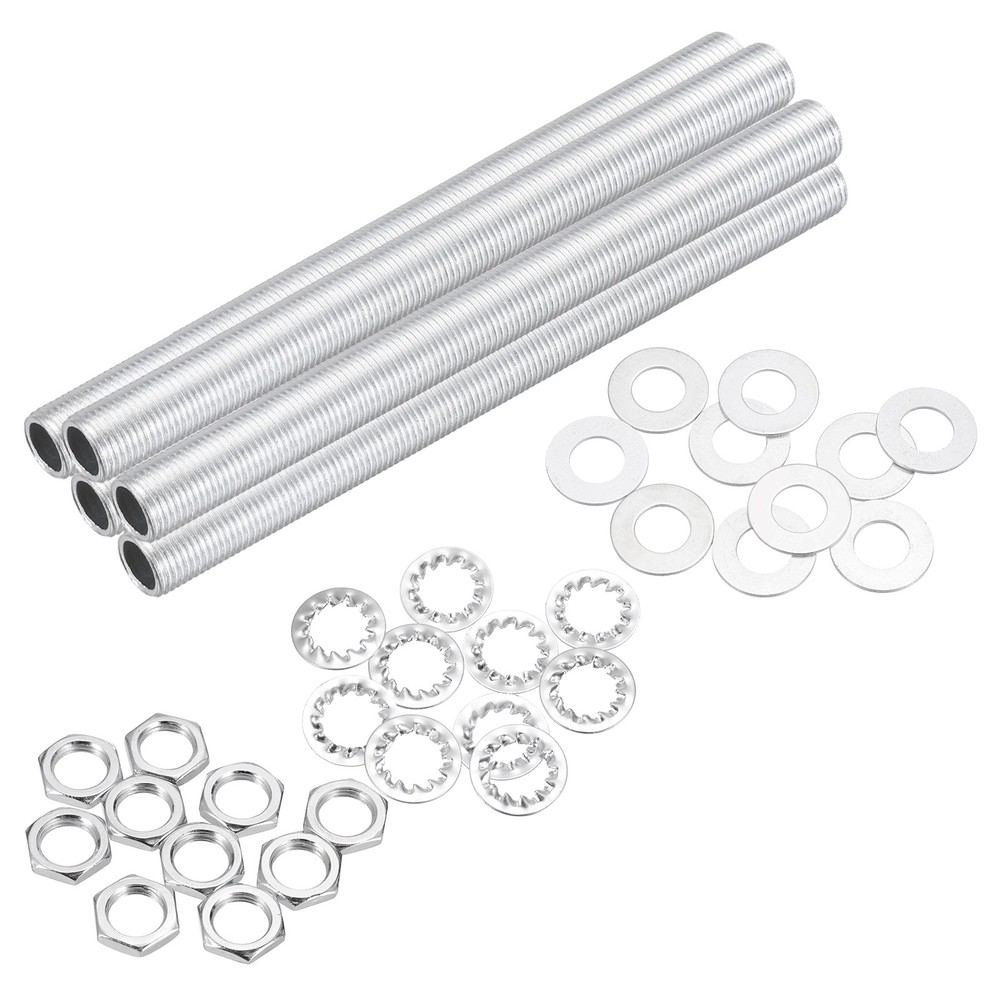 35Pcs 5.5" Lamp Pipe Kit with Nuts Washers 1/8IP Thread Fasteners Assortment