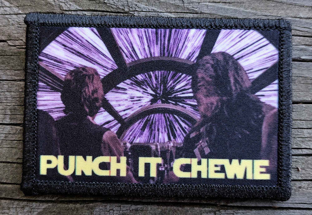 Punch It Chewie Morale Patch Hook and Loop Army Custom Tactical Funny 2A Gear