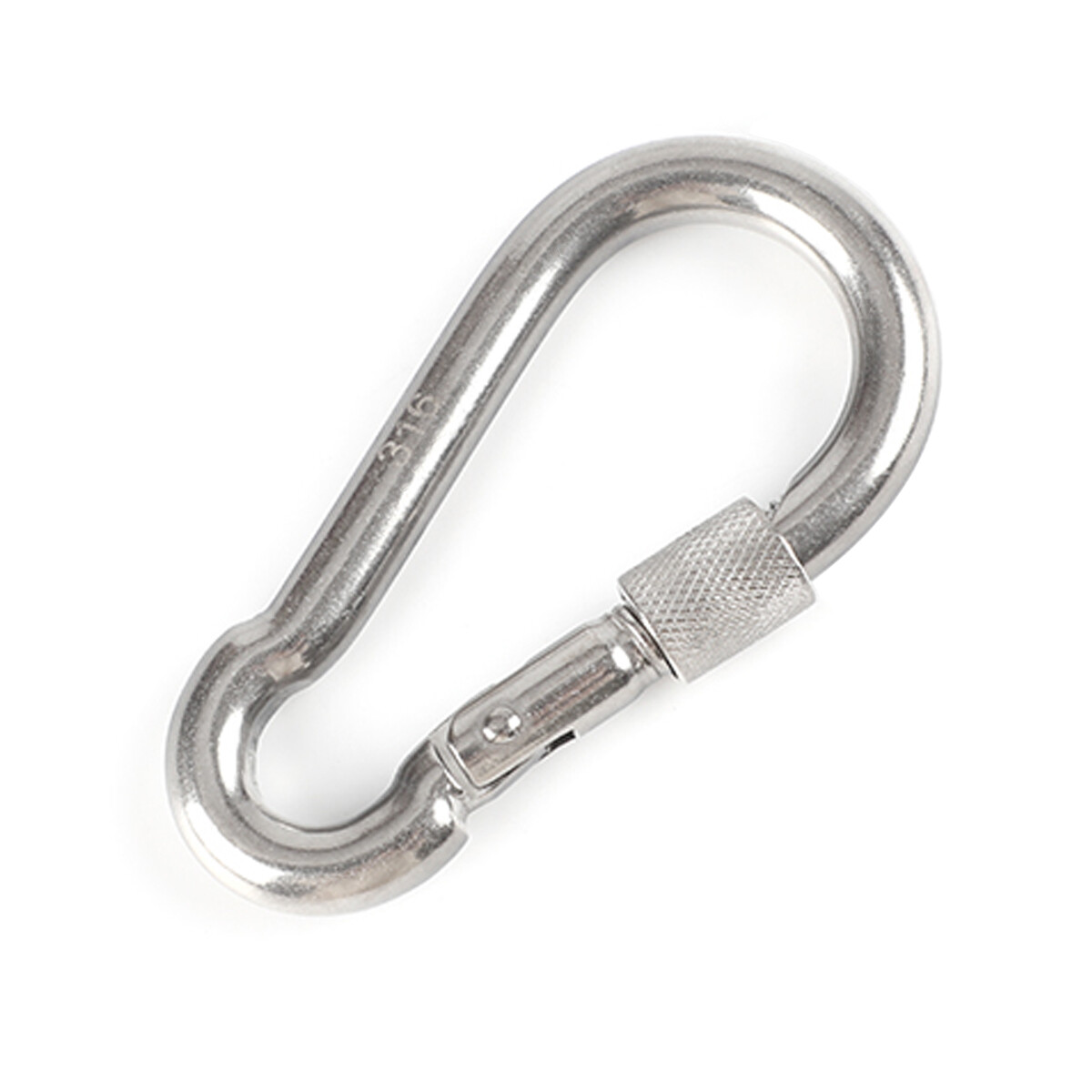 4PCS 3.16" 316 Stainless Steel Carabiner Clips Heavy Duty Lock Snap Spring Hook