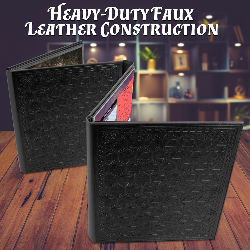 DM Screen 8-Panel GM Dungeon Master Screen with 2 Panels for TTRPGs, Black