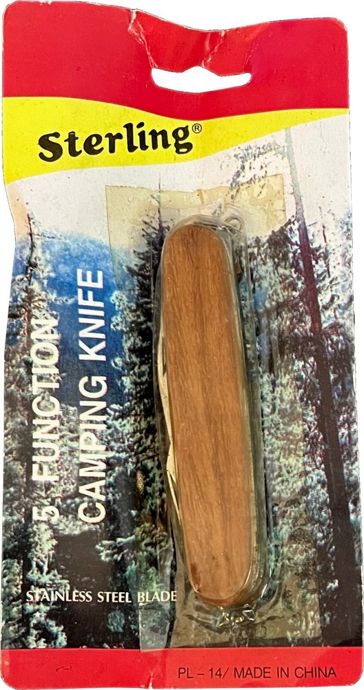 Sterling Multi-Function Camp Knife, 5 Functions, Army Camping Swiss Style