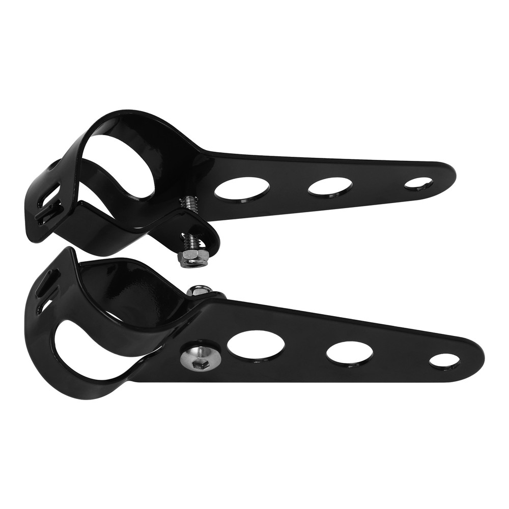 Pair Fork Ear Headlight Mount Brackets Motorcycle Bobber Cafe Racer 28mm-34mm