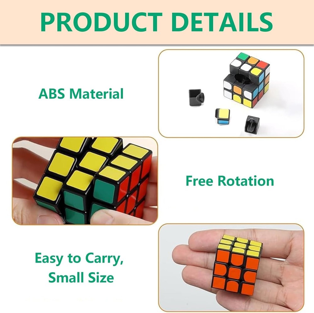 12 Pack Puzzle Magic Cube, 3x3 cm Magic Cube Puzzle Mini Cubes Set Christmas Bir