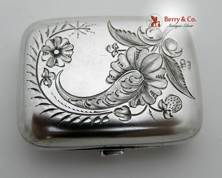 Russian 84 Standard Silver Purse Bright Cut 1890