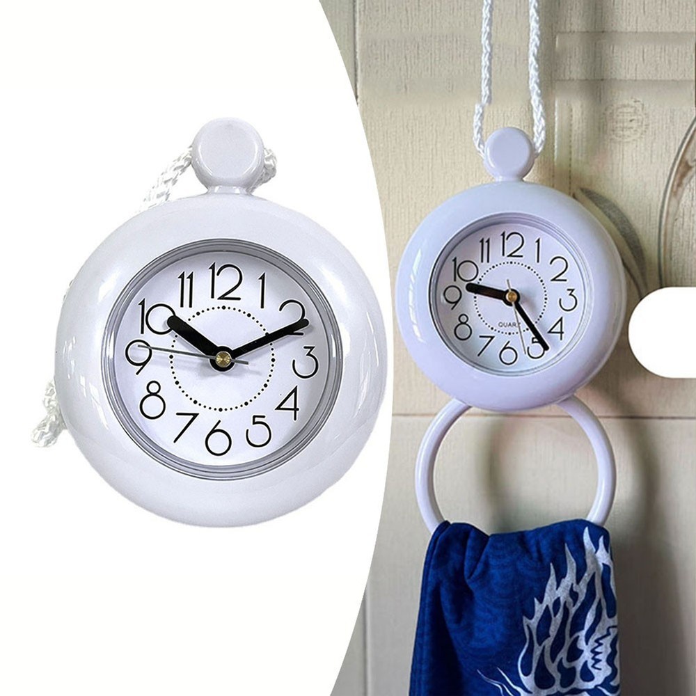 Bathroom Clock Dual Use Alarm Clock Bathroom Kitchen Waterproof For Bathroom