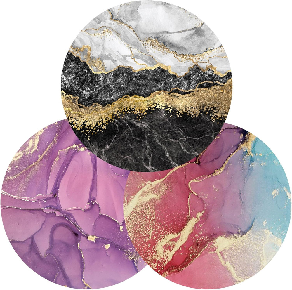 Mouse Pad, Cute Circular Mousepad with Design, Beautiful Parttern Mouse Pads wit