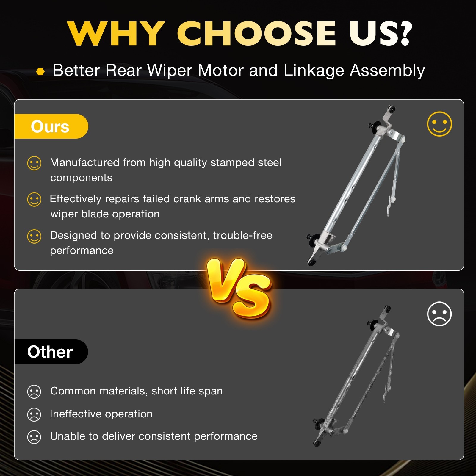 Windshield Wiper Linkage for Chevrolet Equinox GMC Terrain 2010-2017 25948436