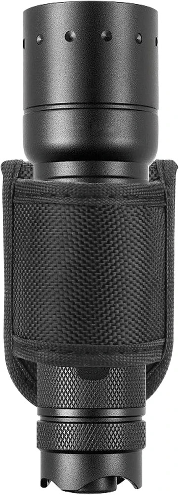 Flashlight Holster for Duty Belt, Open Top D Cell Compact Light Holder Case, Nyl