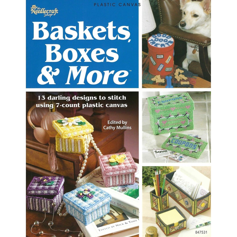 Baskets, Boxes & More Plastic Canvas Pattern Book The Needlecraft Shop #847531