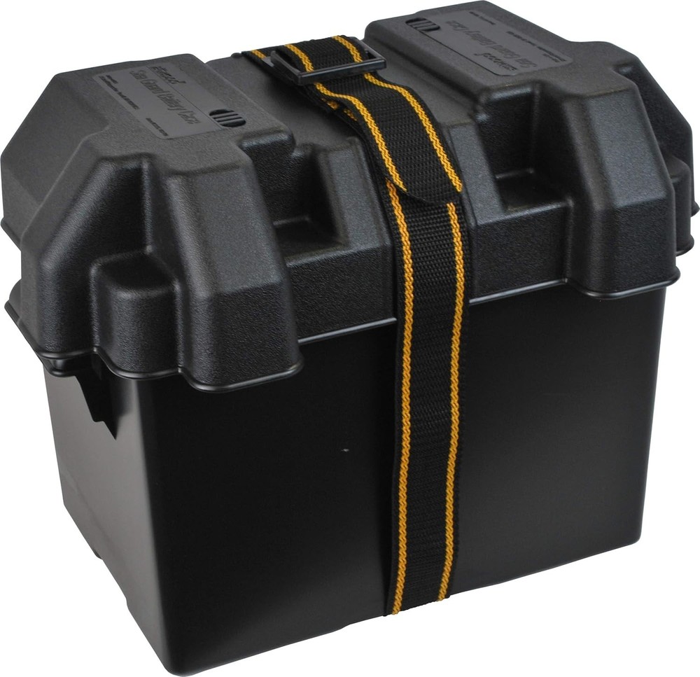 Heavy-Duty Marine Battery Box for Group 24 - Includes Strap & Mounting Hardware