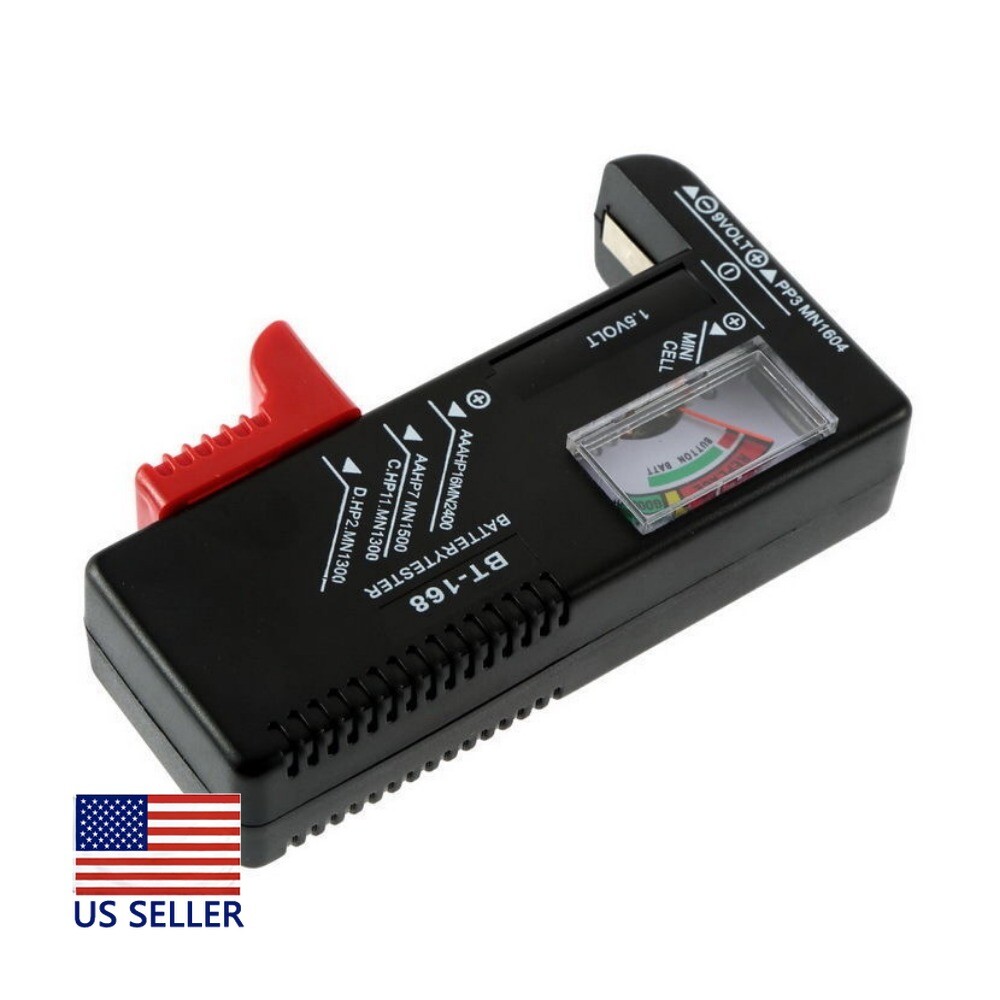 AA/AAA/C/D/9V/1.5V Universal Button Cell Battery Volt Tester Checker BT-168