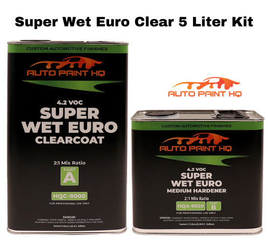 Super Wet Euro Clear Coat 5 Liter + 2.5 Liter Act 2:1 Clearcoat Kit
