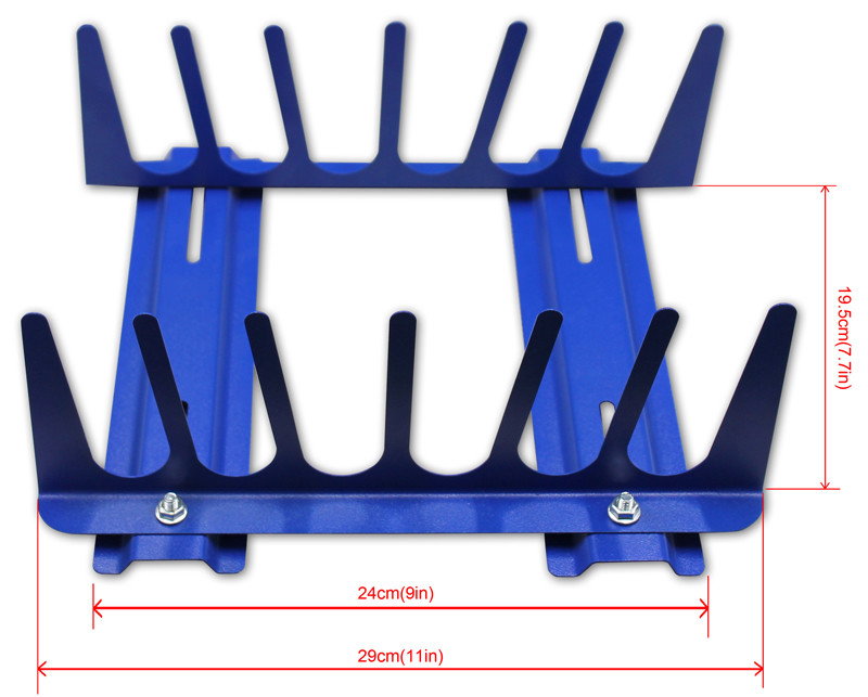 6 Layers Screen Printing Horizontal Squeegee Rack Press Tools Storage Shelf