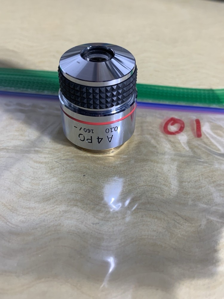 Olympus Microscope 4x Objective A 4 PO 0.10 160/-  100589 pulled Off BH2 Pol