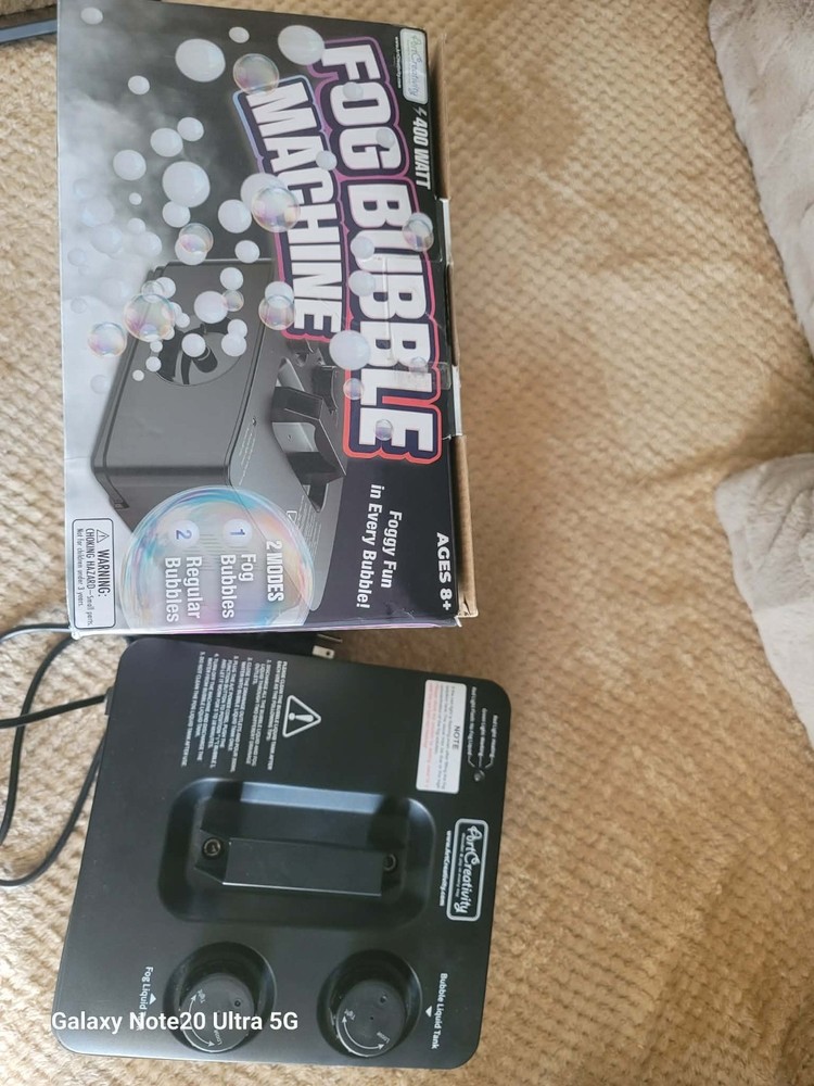 AtmosCheerity 400W Fog Bubble Machine 2 Modes For Liquid-Based Fluids