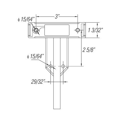 Optronics A67BB Black Surface Mount Fender Bracket With Self Grounding
