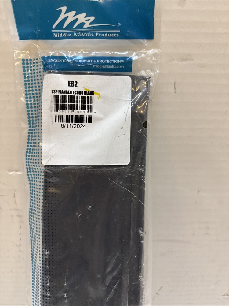 Middle Atlantic Products EB2 2SP Flanged Econo Blank Rack Panel - New