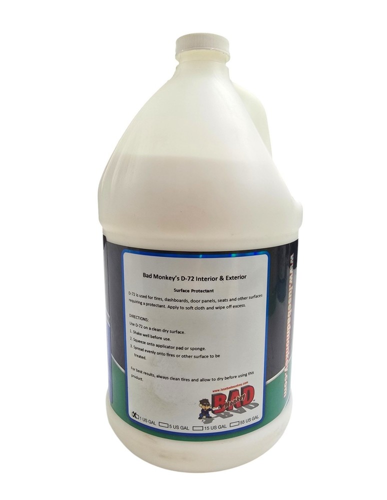 D72 Bad Monkey Interior & Exterior Surface Protectant Gallon