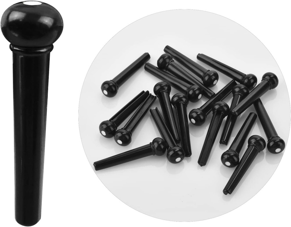 36PCS Acoustic Guitar Bridge Pins with 2 Saddle Nuts & Pin Puller Tool Kit