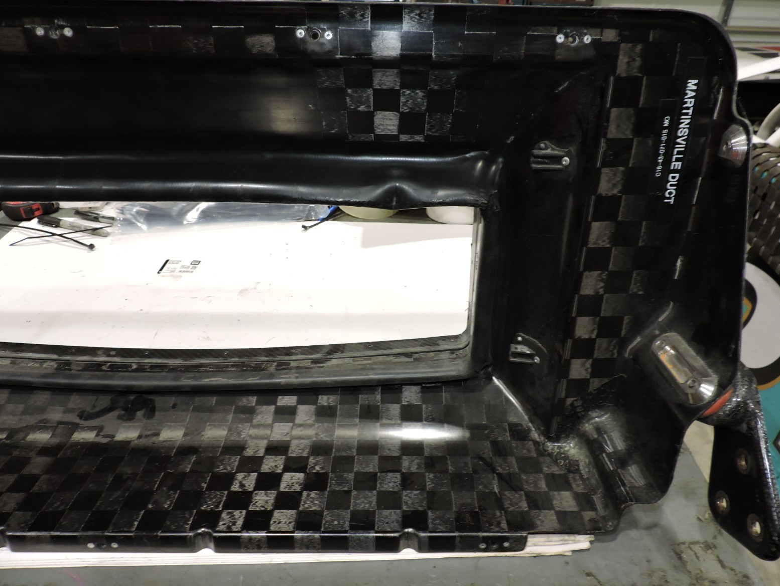 Fibreworks Radiator cradle & flex ducting 14" x 30" complete Nascar late model