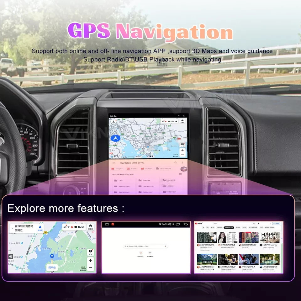 12.1"For Ford F150 2015-2022 Android Tesla Style Car Radio Stereo /Carplay/GPS