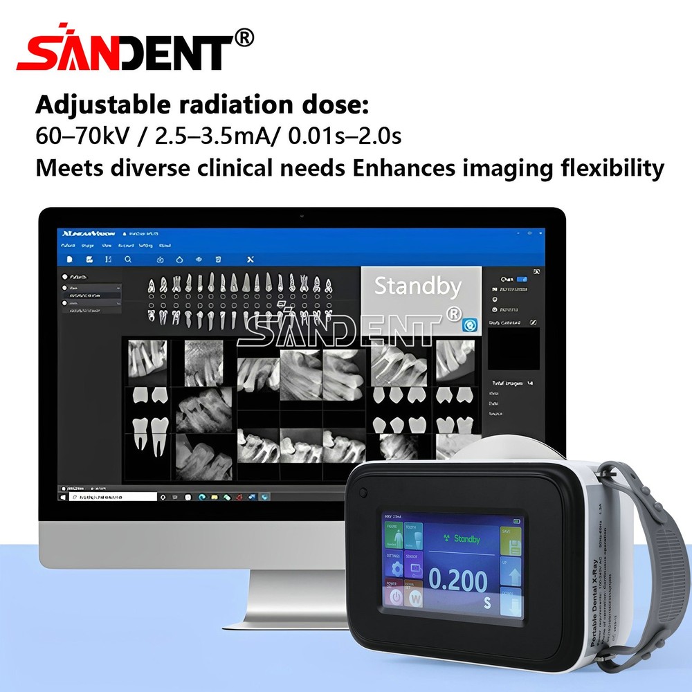 Dental X Portable Digital Machine Rayos with Scatter Shield Protective Ring