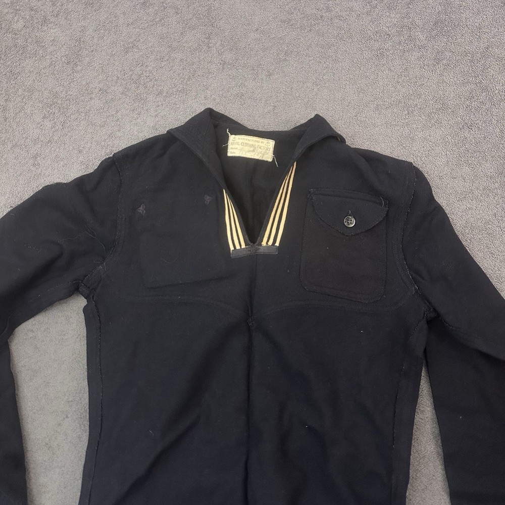 WWII NAVY Pullover Blue Wool size small Coast Guard Vintage 1940's