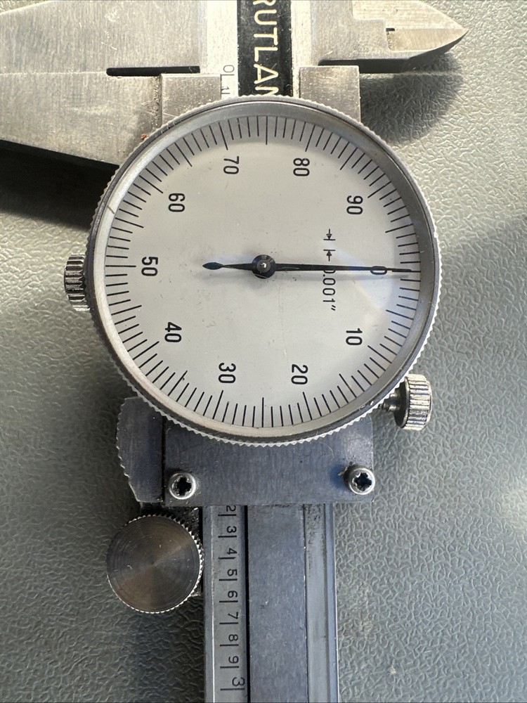 Vintage Precision Measuring Tool Caliper Stainless Hardened With Plastic Case