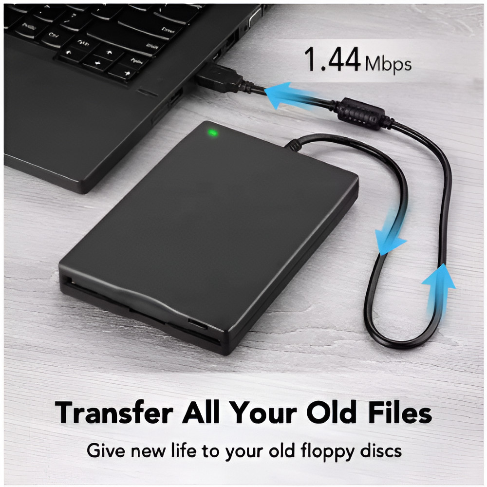 USB 2.0 External Floppy Disk Drive 3.5" 1.44MB For Laptop Windows PC Mac