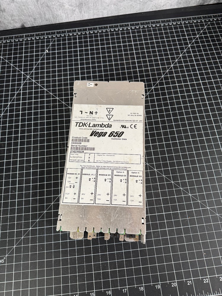 TDK Lambda Vega 650 K60050B DC Power Supply 12v 40v 24v 5.2 Multiple Output used