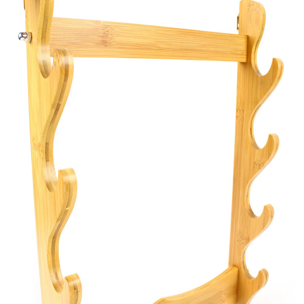 Wall-Mounted Display Rack Sword Mount Stand 4-Layer Bamboo Mount Display Stand