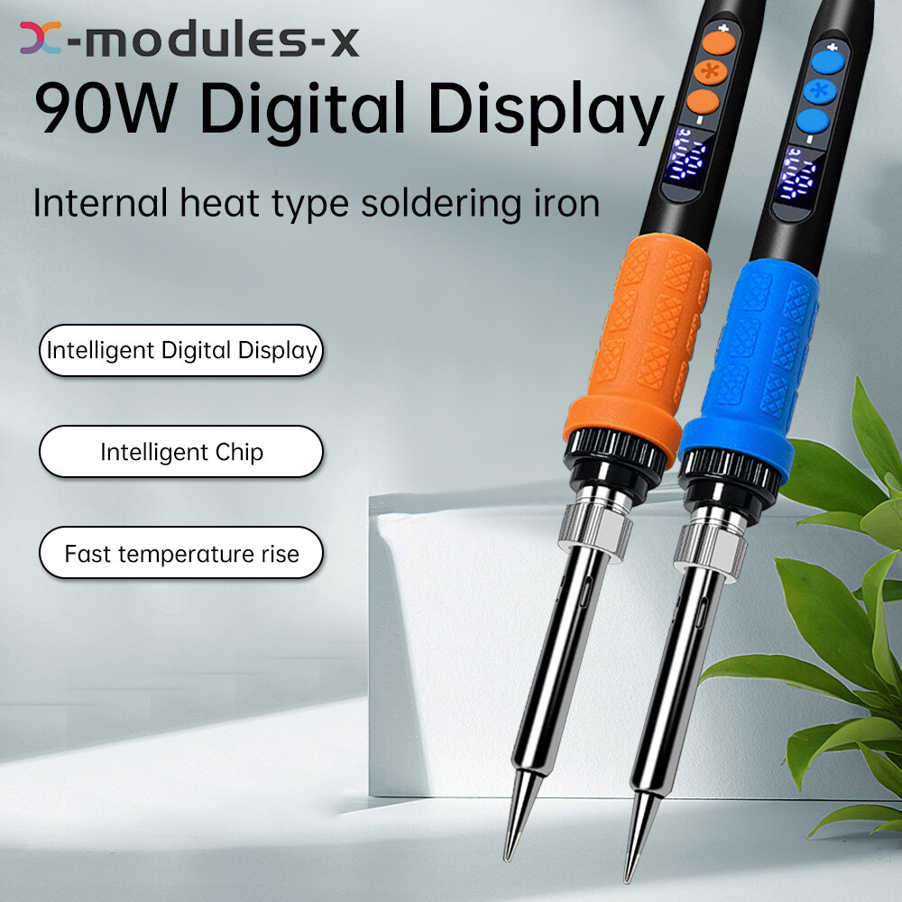 90W Internal Thermal Temperature Adjustable Electric Solder Iron + Iron Tip Set