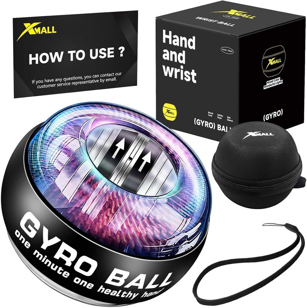 XMALL Torque Ball Hand Exerciser, Grip Strength Trainer, Forearm Black