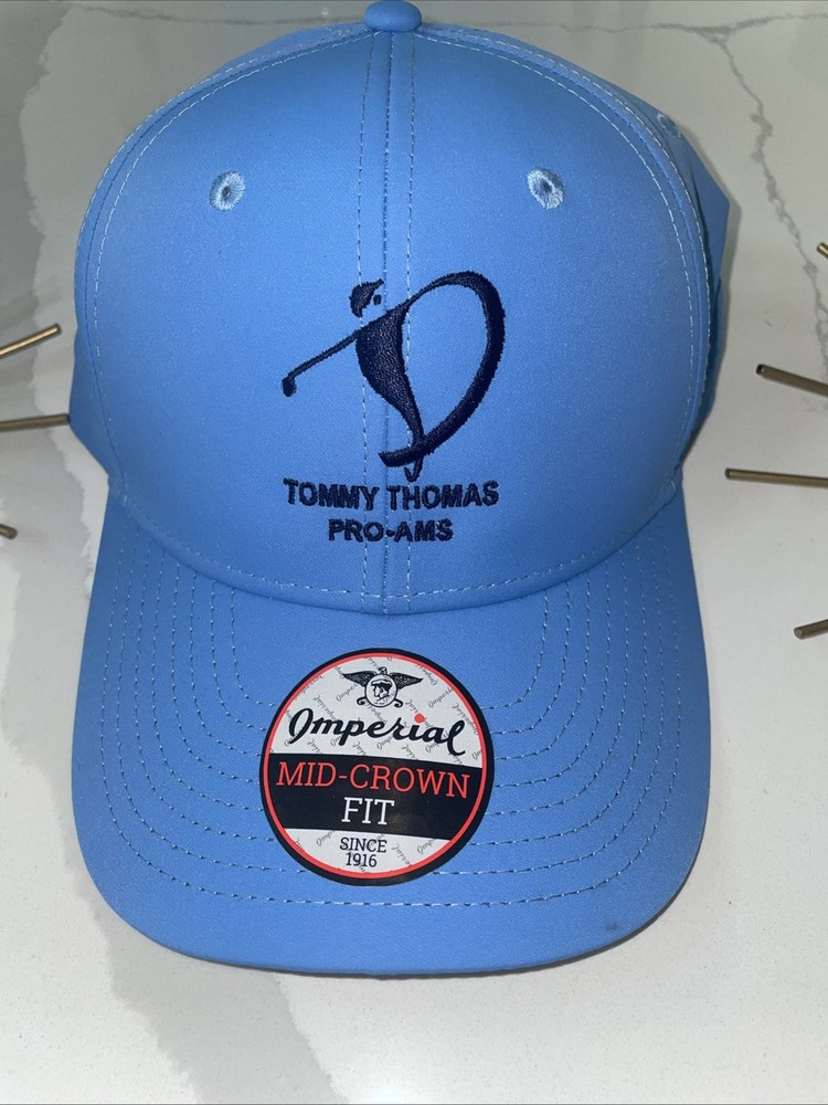 Imperial Golf Tommy Thomas Pro-Ams Adjustable Hat Sky Blue ~ New!
