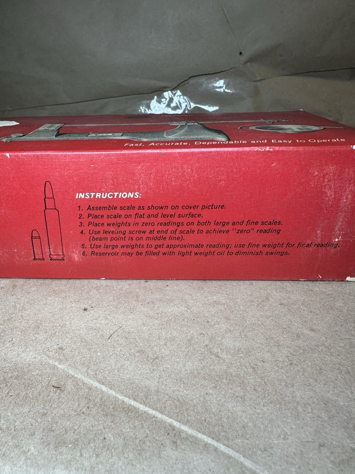 C-H #520 Powder & Bullet Scale Reloading Scale w/ Box & Instructions