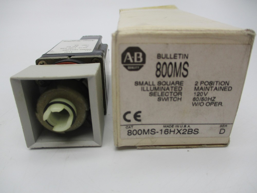 ALLEN BRADLEY 800MS-16HX2BS SER.D SELECTOR SWITCH NSMP
