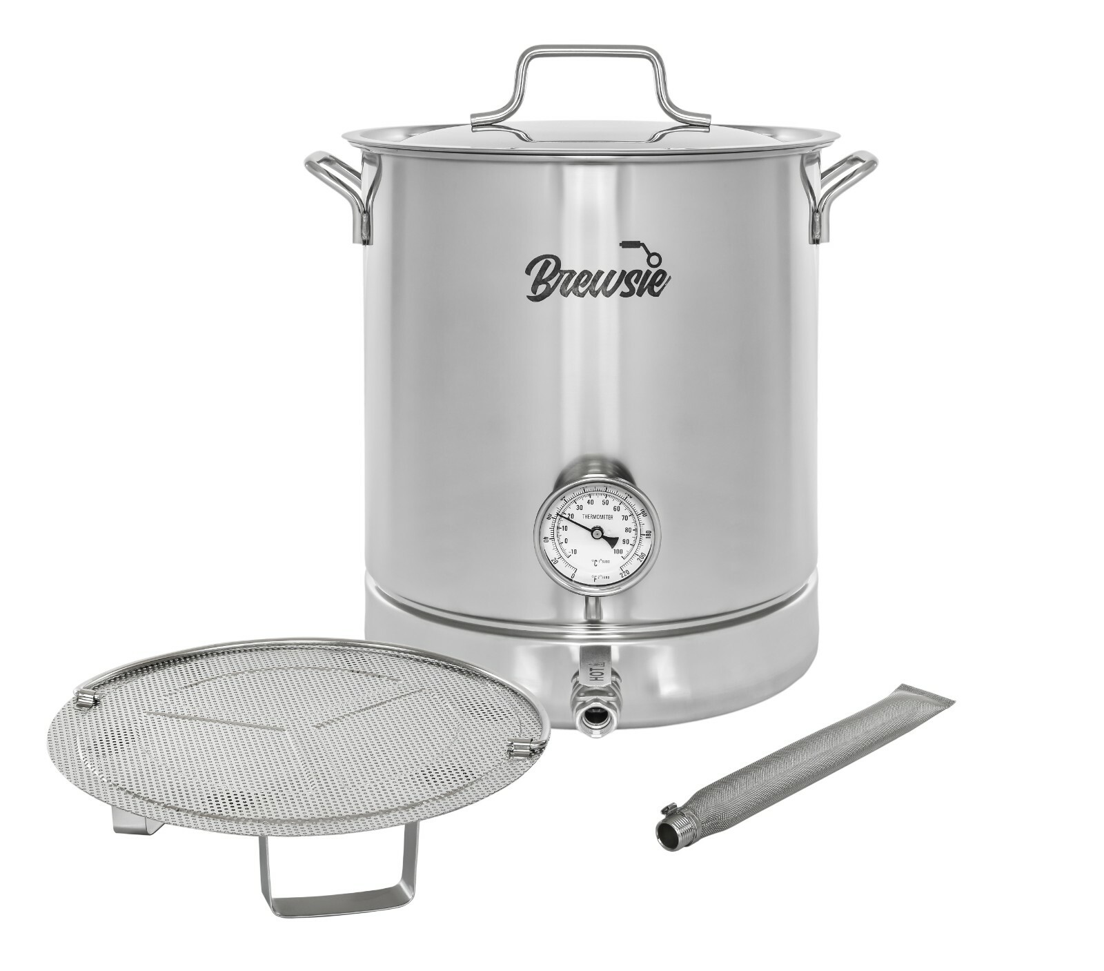CONCORD BREWSIE Stainless Steel Home Brew Kettle w/ Dual Filtration Set