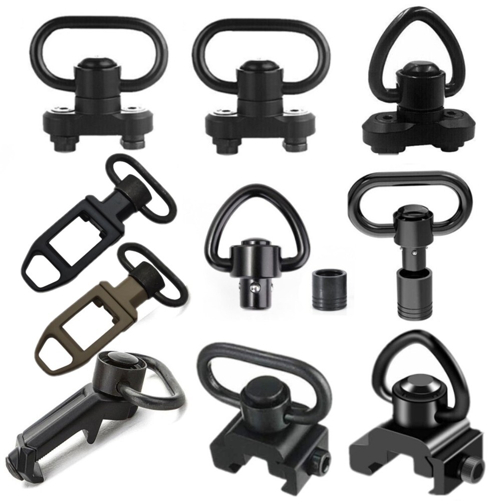 2Pack QD Sling Swivels Adapter MLOK Quick Release Push Button QD Sling Mount
