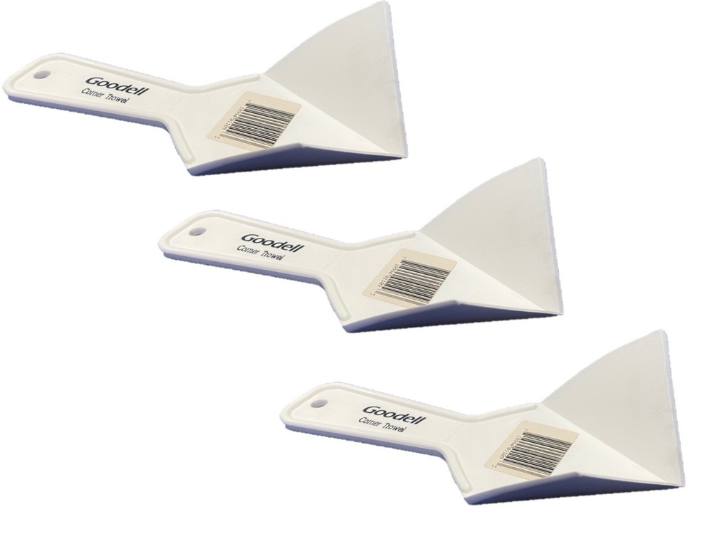 TROWEL (3 PACK) Inside Corner Plastic Drywall Corner Shaping Tool, White