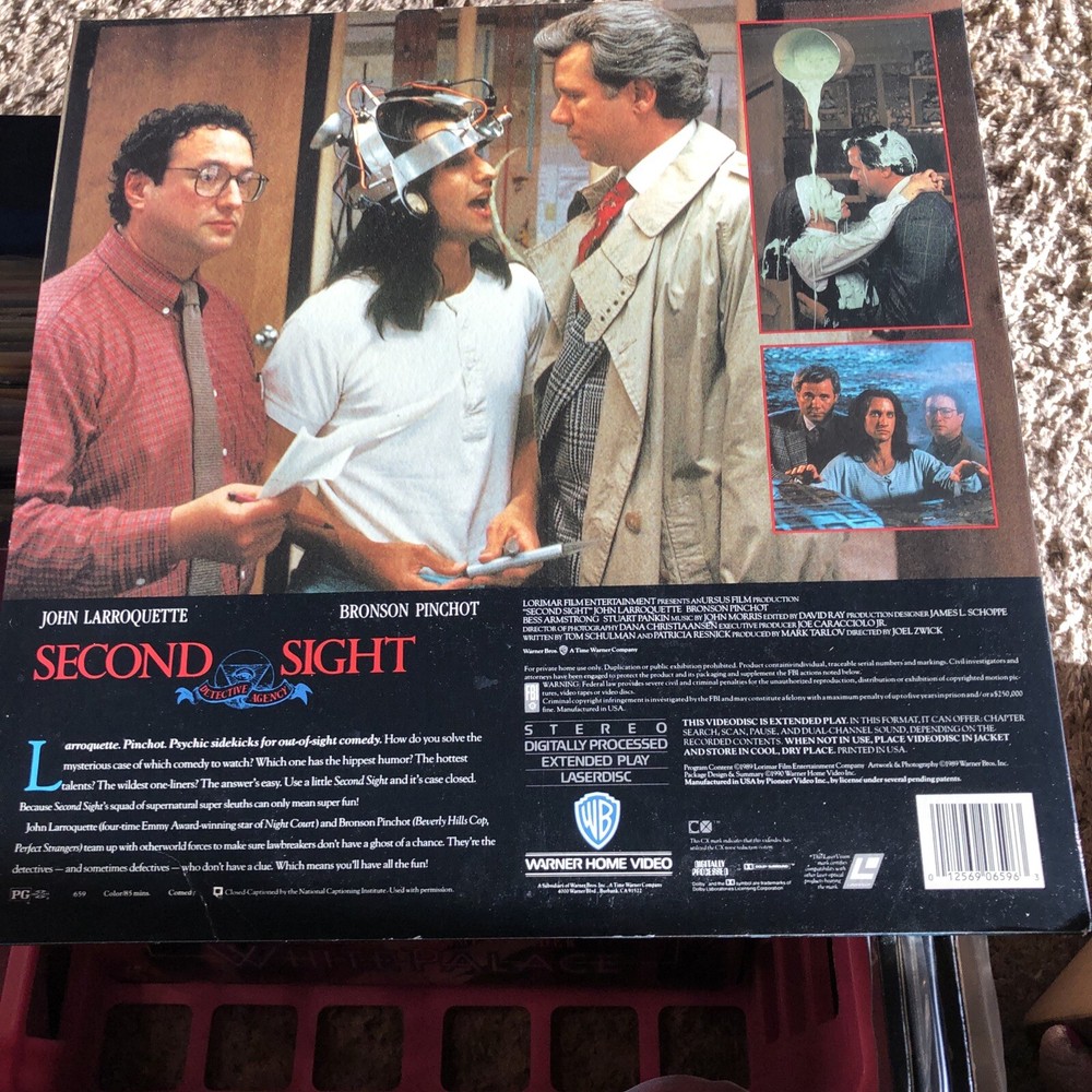 Second Sight, John Larroquette Extended Play Laser Disc PG