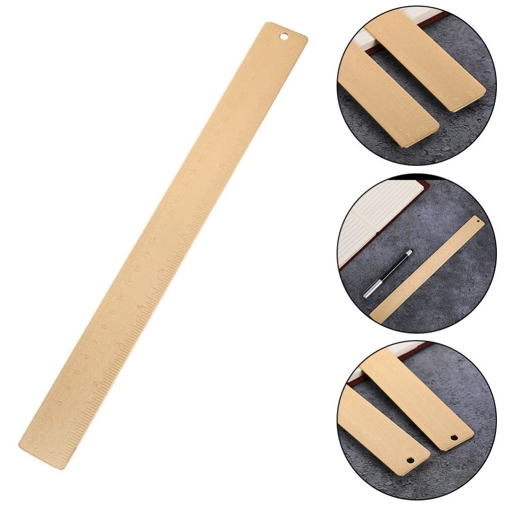 30cm For Multiple Professions Vintage Brass Ruler Ruler For School Lab