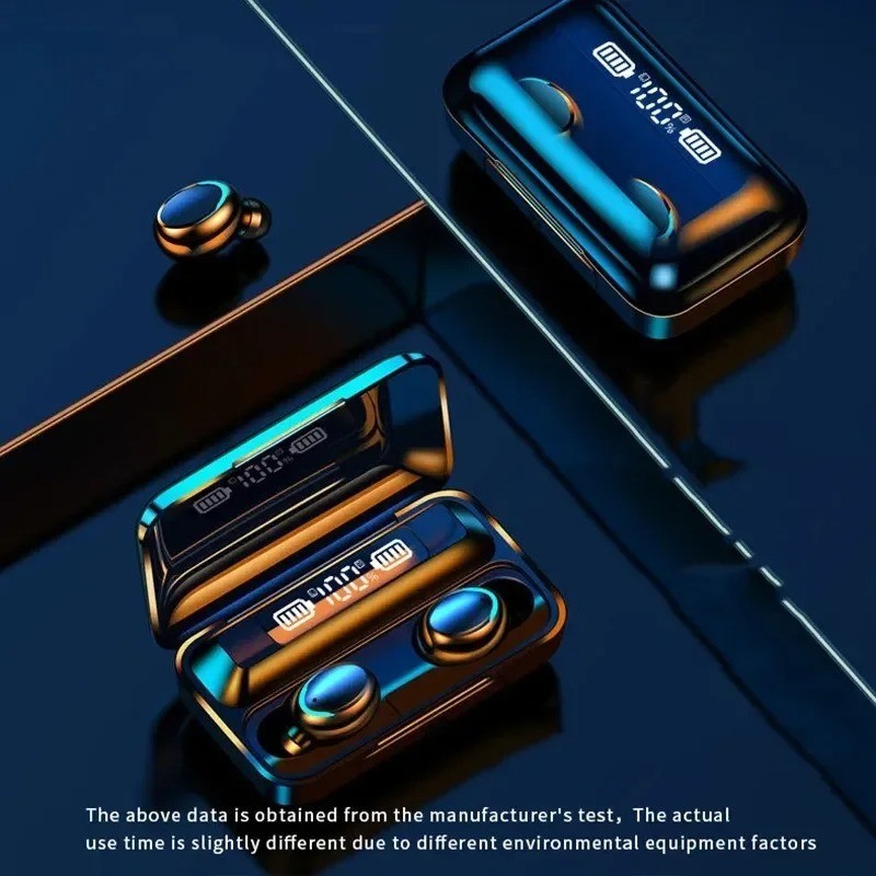 F9 TWS Wireless Bluetooth Earbuds LED Display Waterproof Noise Reduction Headset